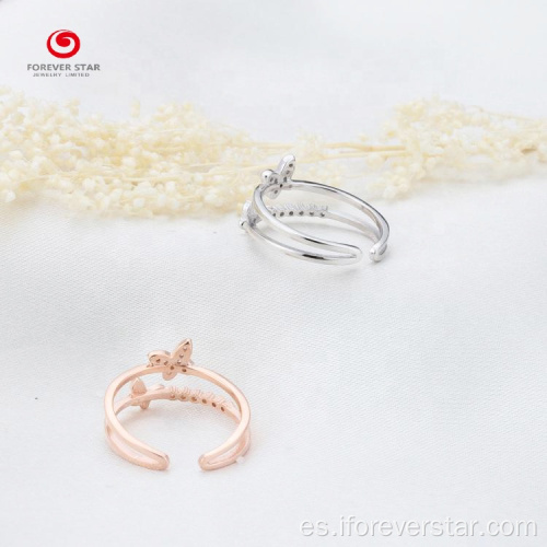 Forma de corazón Palabras de amor Cubic Zirconia Anillos de compromiso